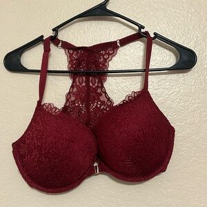 Auden Underwire Padded Push Up Demi Coverage Racerback Bra Size 38C #E5476